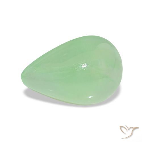 3.07ct Vert poire léger Chrysoprase, En forme de poire, Translucide