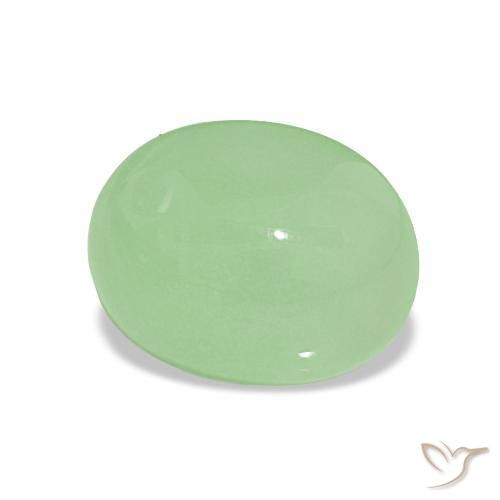 Chrysoprase Vert citron naturelle Coupe ovale, 2.57 ct, Translucide