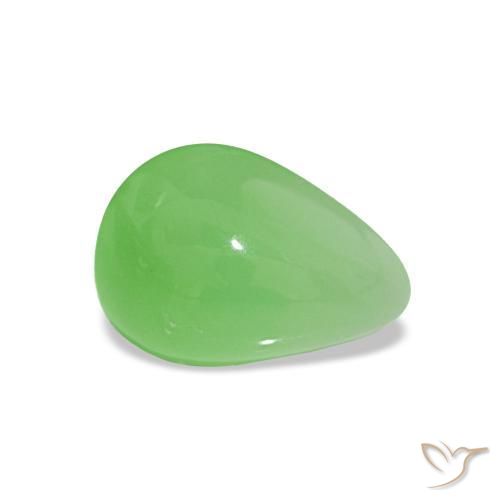 Chrysoprase Vert éclatant naturelle En forme de poire, 1.20 ct, Translucide