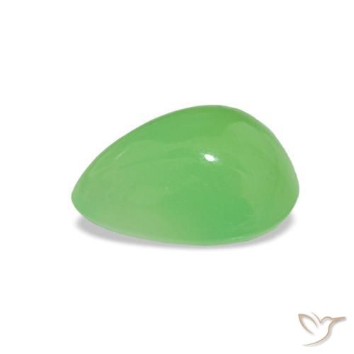 Chrysoprase Vert éclatant naturelle En forme de poire, 1.20 ct, Translucide