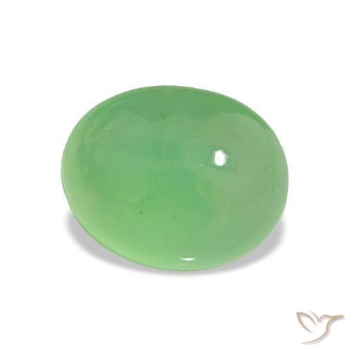 Chrysoprase Vert éclatant naturelle Coupe ovale, 2.32 ct, Translucide