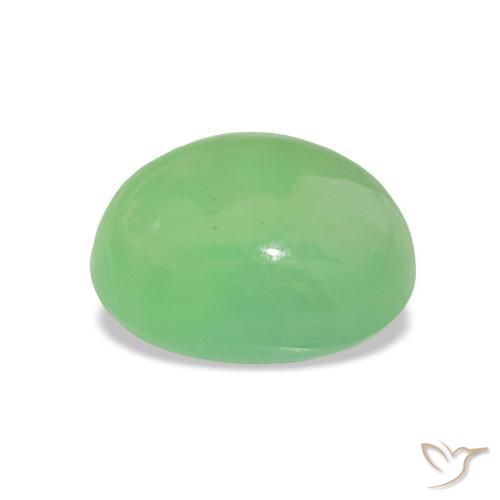 Chrysoprase Vert éclatant naturelle Coupe ovale, 2.32 ct, Translucide