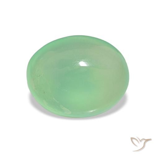 Chrysoprase Vert clair naturelle Coupe ovale, 1.61 ct, Translucide