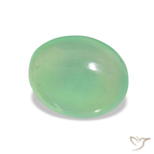 Chrysoprase Vert clair naturelle Coupe ovale, 1.61 ct, Translucide
