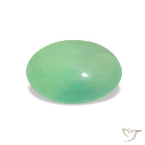 Chrysoprase Vert clair naturelle Coupe ovale, 1.61 ct, Translucide