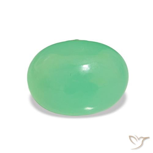1.71ct Vert clair Chrysoprase Pierres précieuses, ovale, Translucide