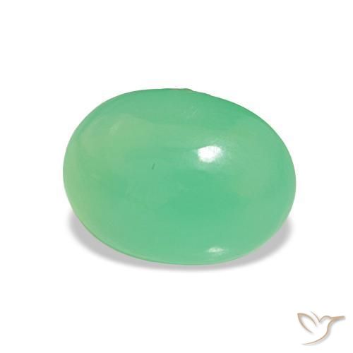 Chrysoprase Vert clair naturelle Coupe ovale, 1.71 ct, Translucide
