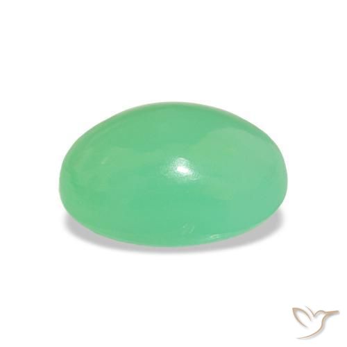 Chrysoprase Vert clair naturelle Coupe ovale, 1.71 ct, Translucide