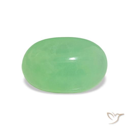 2.07ct Vert éclatant Chrysoprase Pierres précieuses, ovale, Translucide