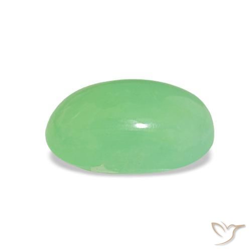 Chrysoprase Vert éclatant naturelle Coupe ovale, 2.07 ct, Translucide