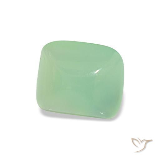 Chrysoprase Vert mousse pâle naturelle Baquette, 1.48 ct, Translucide