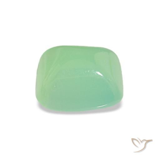 Chrysoprase Vert mousse pâle naturelle Baquette, 1.48 ct, Translucide