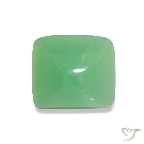 Chrysoprase Vert jaunâtre pâle naturelle Baquette, 1.67 ct, Opaque
