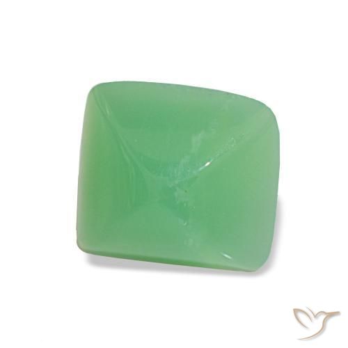 Chrysoprase Vert jaunâtre pâle naturelle Baquette, 1.67 ct, Opaque