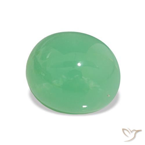 Chrysoprase Vert clair naturelle Coupe ovale, 3.58 ct, Opaque