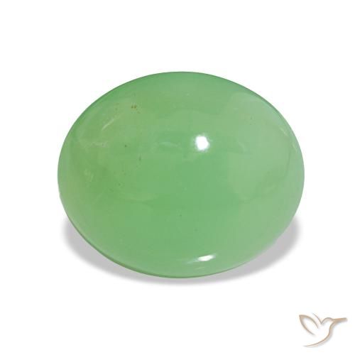 Chrysoprase Vert éclatant naturelle Coupe ovale, 4.60 ct, Opaque