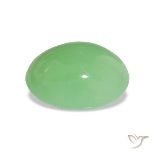 Chrysoprase Vert éclatant naturelle Coupe ovale, 4.60 ct, Opaque