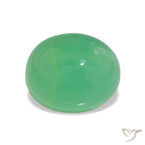 Chrysoprase Vert moyen naturelle Coupe ovale, 2.33 ct, Opaque