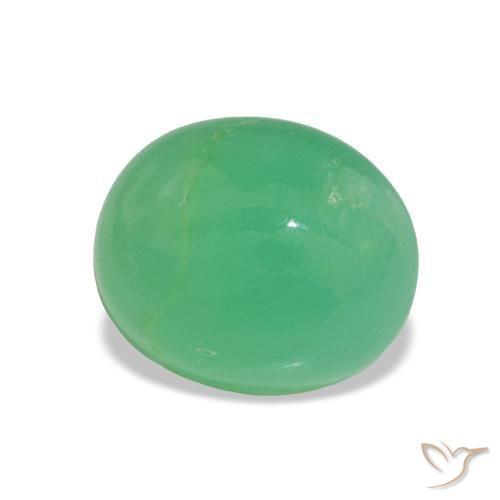 Chrysoprase Vert moyen naturelle Coupe ovale, 2.33 ct, Opaque