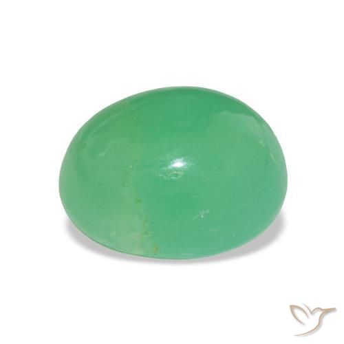 Chrysoprase Vert moyen naturelle Coupe ovale, 2.33 ct, Opaque