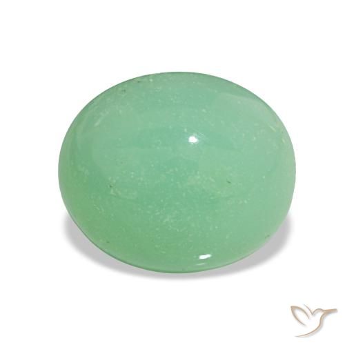 Chrysoprase Vert moyen naturelle Coupe ovale, 2.92 ct, Opaque