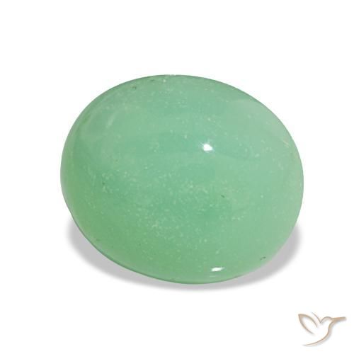 Chrysoprase Vert moyen naturelle Coupe ovale, 2.92 ct, Opaque