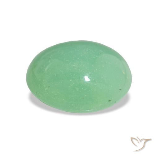 Chrysoprase Vert moyen naturelle Coupe ovale, 2.92 ct, Opaque