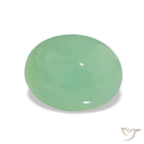 Chrysoprase Vert pistache naturelle Coupe ovale, 2.52 ct, Opaque