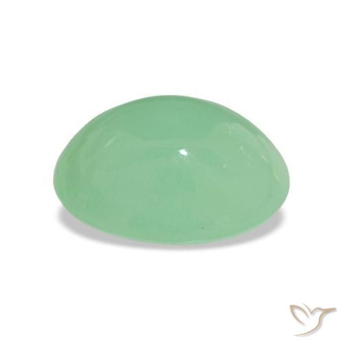 Chrysoprase Vert pistache naturelle Coupe ovale, 2.52 ct, Opaque