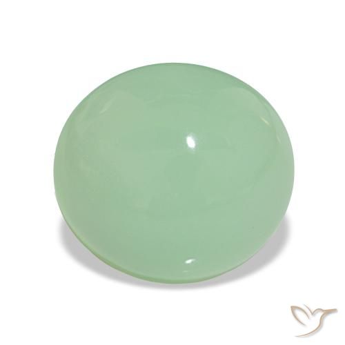 Chrysoprase Vert mousse léger naturelle Coupe ovale, 7.40 ct, Opaque