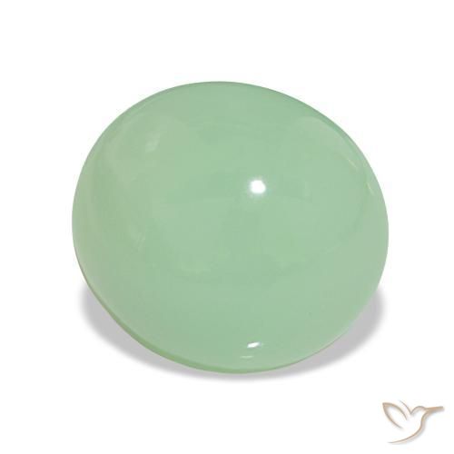 Chrysoprase Vert mousse léger naturelle Coupe ovale, 7.40 ct, Opaque