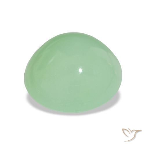 Chrysoprase Vert mousse léger naturelle Coupe ovale, 7.40 ct, Opaque
