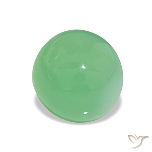 Chrysoprase Vert jaunâtre pâle naturelle Coupe roude, 2.10 ct, Translucide