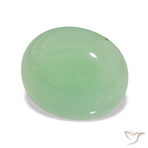 Chrysoprase Vert moyen naturelle Coupe ovale, 6.01 ct, Translucide