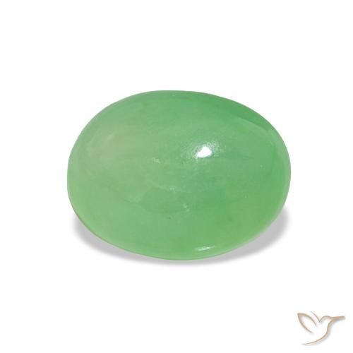 Chrysoprase Vert trèfle naturelle Coupe ovale, 2.08 ct, Translucide