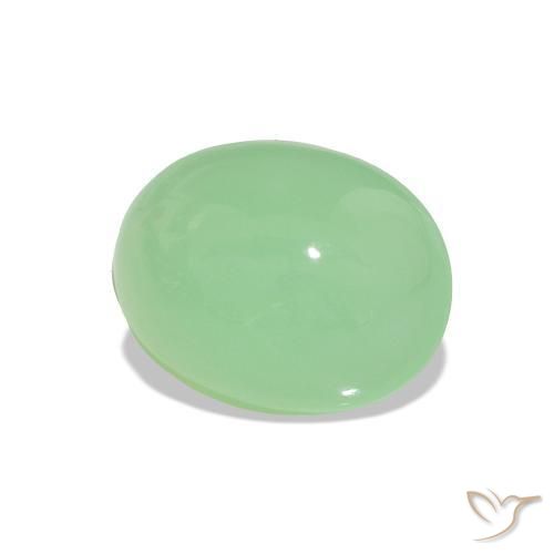 Chrysoprase Vert chaud naturelle Coupe ovale, 2.14 ct, Translucide