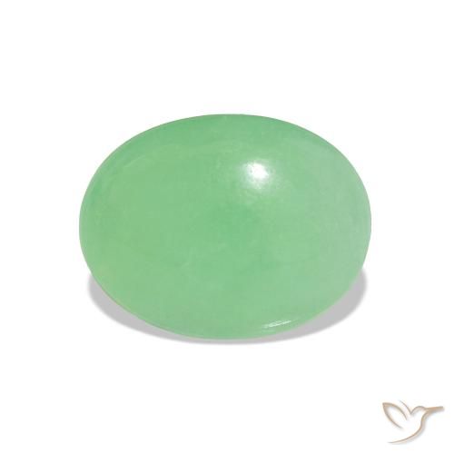 Chrysoprase Vert chaud naturelle Coupe ovale, 1.52 ct, Translucide