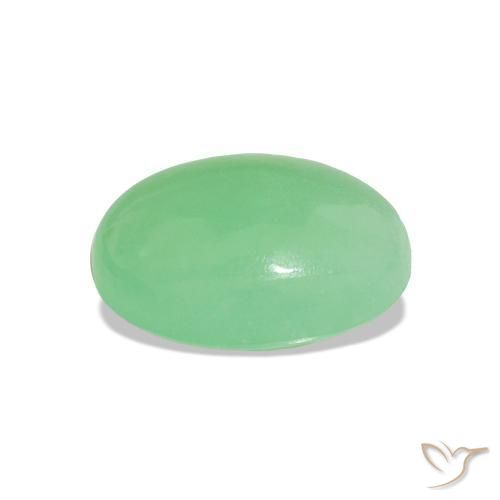Chrysoprase Vert chaud naturelle Coupe ovale, 1.52 ct, Translucide