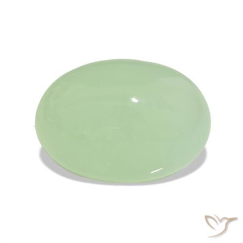 Chrysoprase Vert chaud naturelle Coupe ovale, 7.78 ct, Translucide