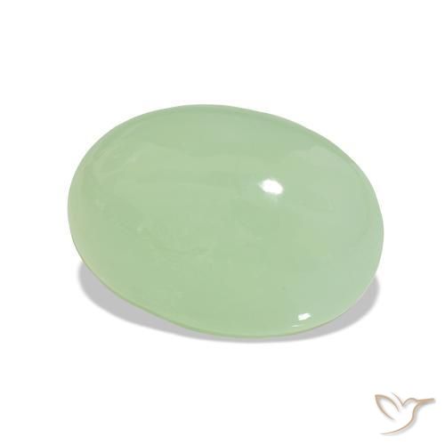 Chrysoprase Vert chaud naturelle Coupe ovale, 7.78 ct, Translucide