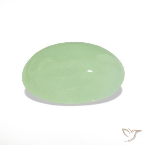 Chrysoprase Vert chaud naturelle Coupe ovale, 7.78 ct, Translucide