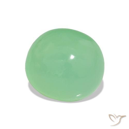 Chrysoprase Vert jaunâtre pâle naturelle Coupe ovale, 2.35 ct, Translucide