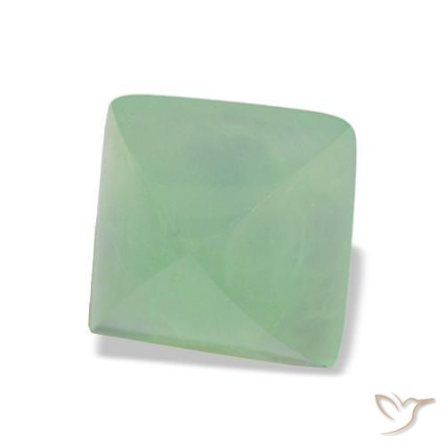 Chrysoprase Vert chaud naturelle Transparent, 2.80 ct, Transparent / Translucide