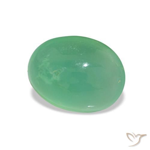 Chrysoprase Vert pistache naturelle Coupe ovale, 1.66 ct, Translucide