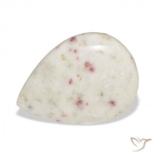 21.92ct Naturel Multicolore Cinabre, En forme de poire, Opaque