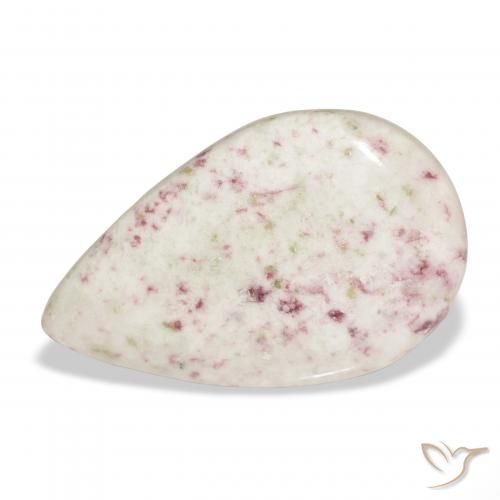 28.04ct Naturel Multicolore Cinabre, En forme de poire, Opaque