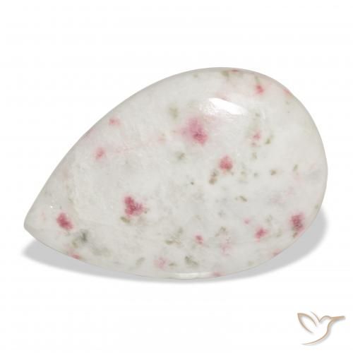 15.67ct Naturel Multicolore Cinabre, En forme de poire, Opaque