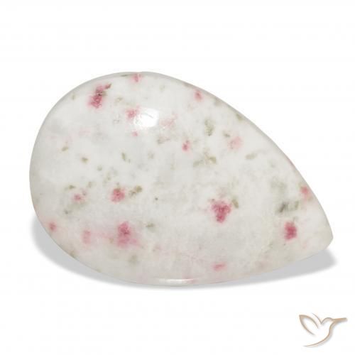 Cinabre Multicolore naturelle En forme de poire, 15.67 ct, Opaque
