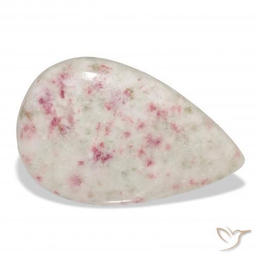 Cinabre Multicolore naturelle En forme de poire, 17.31 ct, Opaque