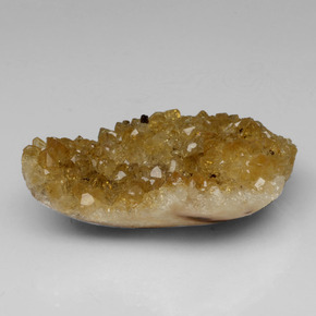 Géode de citrine jaune naturelle forme fantaisie, 40,22 ct, opaque